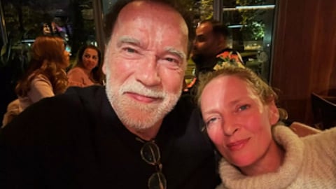 Actress Uma Thurman and&nbsp; Arnold Schwarzenegger (IANS)