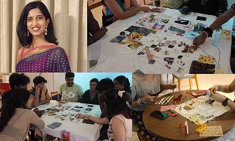 (L-R)Avanthitha; From the Musical Chair of Mending event hosted by Fashion Revolution India