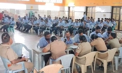 Detained workers were taken to a marriage hall near Rangaswamy Kulam