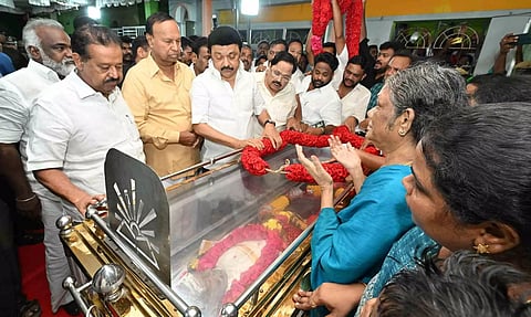 CM Stalin condoles demise of former DMK minister K Sundaram