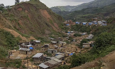 The town of Kamituga, in South Kivu province in eastern COngo, considered the epicenter of the world's latest outbreak of mpox (AP)