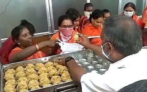 Tirupati laddu (Photo: ANI)
