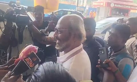 Actor Rajinikanth at Chennai airport