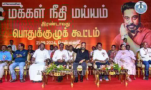 Makkal Needhi Maiam re-elected Kamal Haasan as president during the general assembly meeting held in Teynampet (Photo: Hemanathan.M)