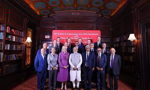 PM Modi roundtable with the CEOs of leading American tech companies (X/narendramodi)