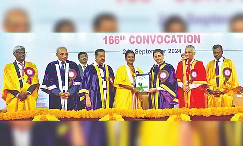 Governor RN Ravi conferred degrees at the 166th annual University of Madras convocation. Present among others were Dr Anil Kakodkar, Chancellor of Homi Bhabha National Institute and Higher Education Minister K Ponmudy
