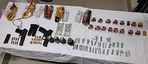 Explosive devices (IEDs), and arms/ammunition with incriminating materials recovered