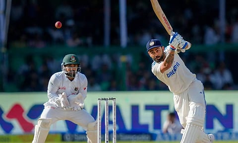 India's Virat Kohli during the fourth day of the 2nd Test cricket match between India and Bangladesh (PTI)