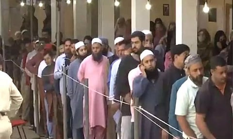Vote queue up to cate their vote in Jammu