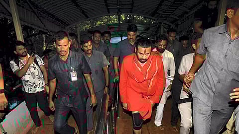 Pawan Kalyan during his visit to Tirumala (PTI)