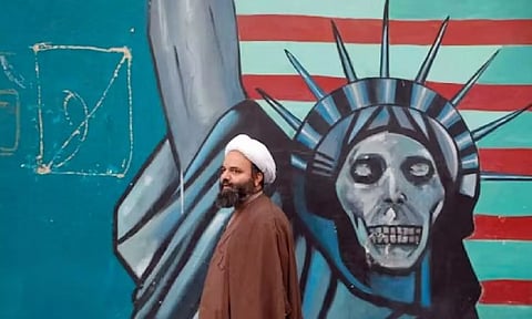 An anti-US mural in Tehran