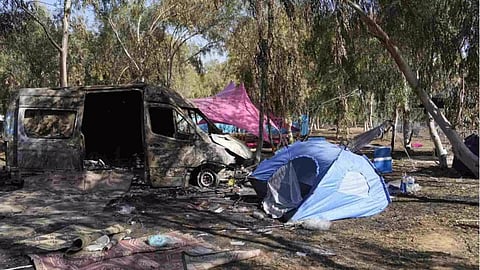 The site of the Nova music festival where revelers were killed and kidnapped (AP)