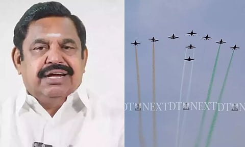Leader of Opposition Edappadi K Palaniswami; Air show at Marina (Photo: Manivasagan.N)