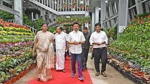 CM MK Stalin during the inauguration of Kalaignar Centenary Park (Image/X)