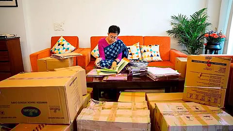 New Delhi CM Atishi at work at her new residence in New Delhi