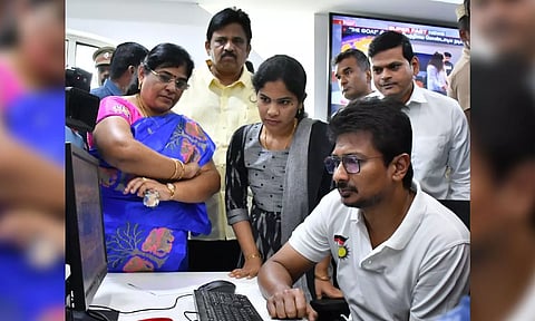 Udhayanidhi Stalin inspects ICCC at Ripon Building on monsoon preparedness&nbsp;