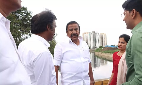 Minister KN Nehru inspects Monsoon preparation work (X)