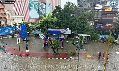 Aerial view from the flyover above Vani Mahal in T. Nagar Chennai (Manivasagan N)