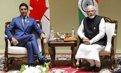 Justin Trudeau and Narendra Modi (AP)