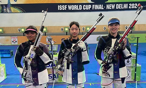 Sonam Uttam Maskar (L) after her final competition
