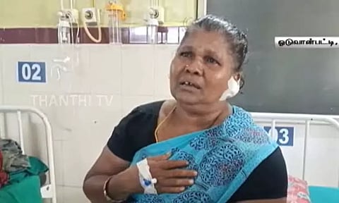Saraswathi, victim of the robbery in Sivagangai (Photo: Daily Thanthi)