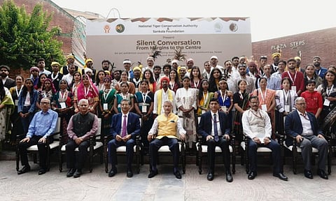 Union External Affairs Minister S Jaishankar and others during the inauguration of tribal art exhibition (PTI)