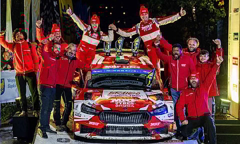 Team MRF Tyres’ Andrea Mabellini and Virginia Lenzi