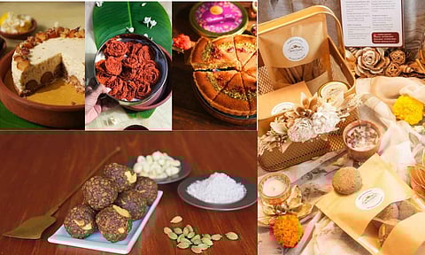 L to R: Healthy Moonbakes (T), Gudfud Box(B), Akimis hamper