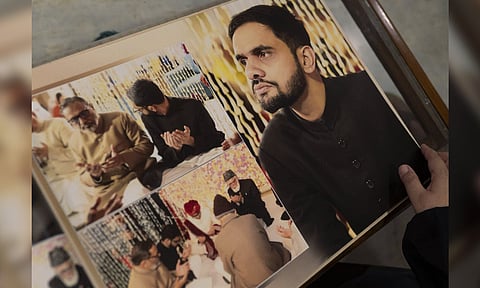 A photo of Umar Khalid taken at a wedding in the family, at his parents’ home in New Delhi. Khalid, a prominent activist figure during a large, three-months-long protest of government proposals seen as anti-Muslim back in 2020, has languished in jail since his arrest a year later and become a symbol of a clampdown on opponents of Prime Minister Narendra Modi’s government. (Saumya Khandelwal/The New York Times)