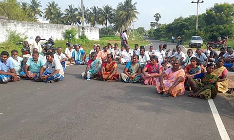 Visuals from the protest site