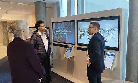 Minister Mahesh Poyyamozhi with Dassault Systems associates