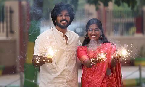 Bharath and Saranya Ravichandran celebrates thalai Deepavali (Manivasagan N)