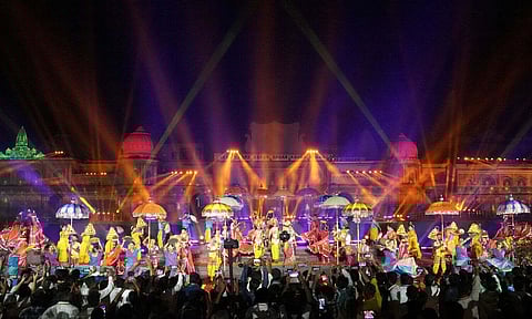 Uttar Pradesh Deepavali Eve Celebration (PTI)