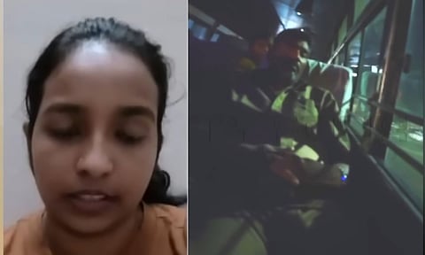 Female passenger and Bus Conductor (Screen Grab)