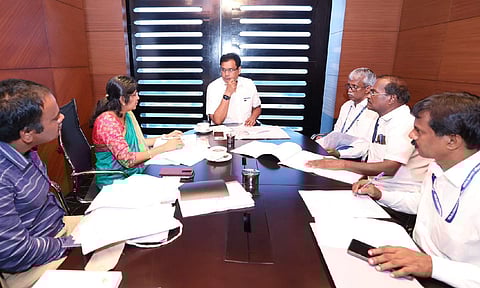 &nbsp;TRB Rajaa held a review meeting with officials of the Airports Authority of India and district administration