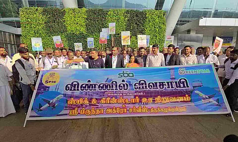 Tiruchy businessman takes 100 farmers on flight to Thoothukudi fertiliser factory