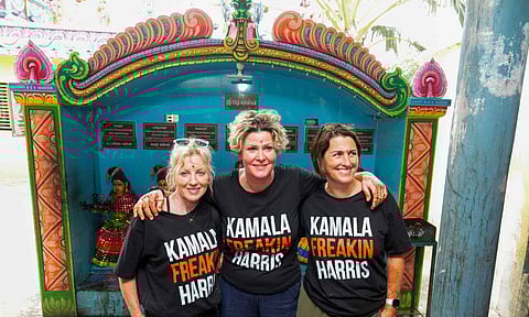 Kamala Harris's supporters from the US at her ancestral village