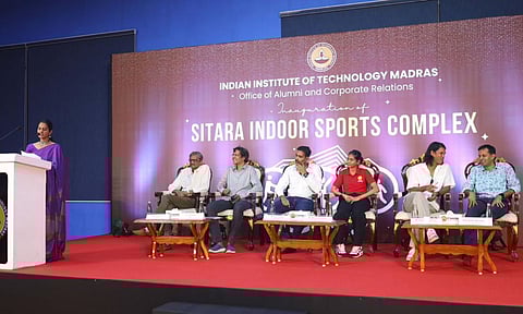Visuals from the inauguration of Sitara Indoor Sports Complex on the campus