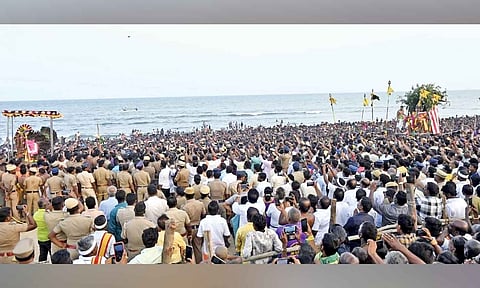 Lakhs of people gathered to witness Soorasamharam