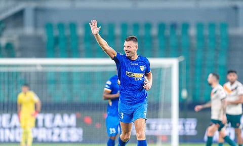 Ryan Edwards celebrates after scoring his goal