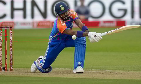 &nbsp;Hardik Pandya bats during the second T20 cricket match between South Africa and India at Kingsmead Cricket Stadium in Durban (PTI)&nbsp;