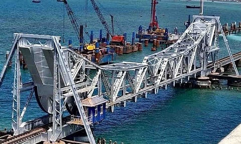 New Pamban bridge (Credits: @x.com/RailMinIndia)