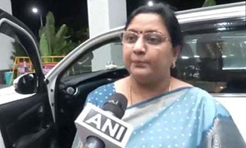 DMK MP Kanimozhi NVN Somu. (Photo/ANI)