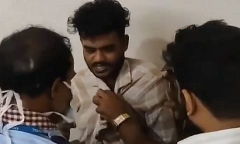 A young man who stabbed a doctor multiple times at Kalaignar Centenary Super Speciality Hospital allegedly over grievances regarding the treatment of his mother, in Chennai (PTI)