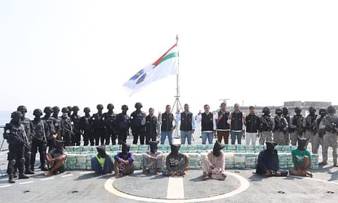 A joint operation by anti-narcotics agencies led to the seizure of about 700 kg of drugs and the arrest of eight Iranian nationals (X)&nbsp;