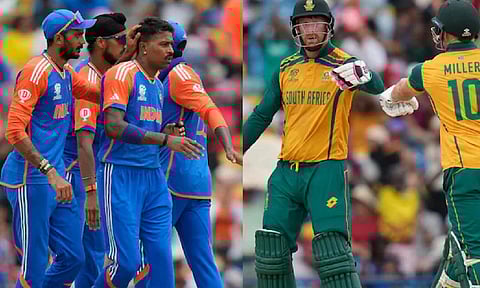 Indian players; South African players (PTI)&nbsp;