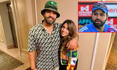 Rohit Sharma with his wife Ritika Sajdeh (Daily Thanthi)