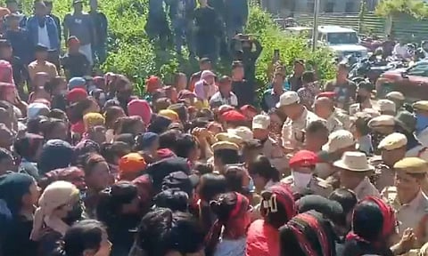 Protesters stormed the residences of two ministers and three MLAs in Manipur's Imphal (X)&nbsp;