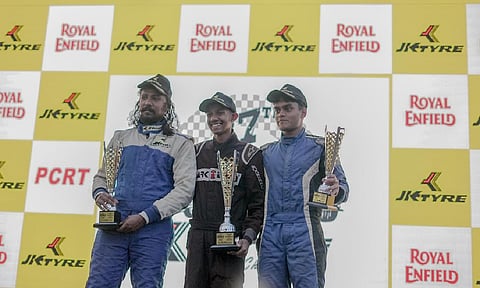 Tijil Rao won race one of the Formula LGB race with Saran Vikram and Dhruv Goswami