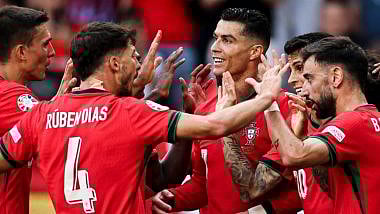 Portugal national football team players celebrate a goal (Photo: X @Portugal)